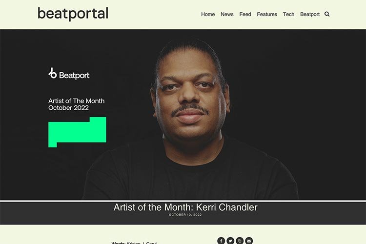 Beatportal Kerri Chandler Artist of the Month screenshot